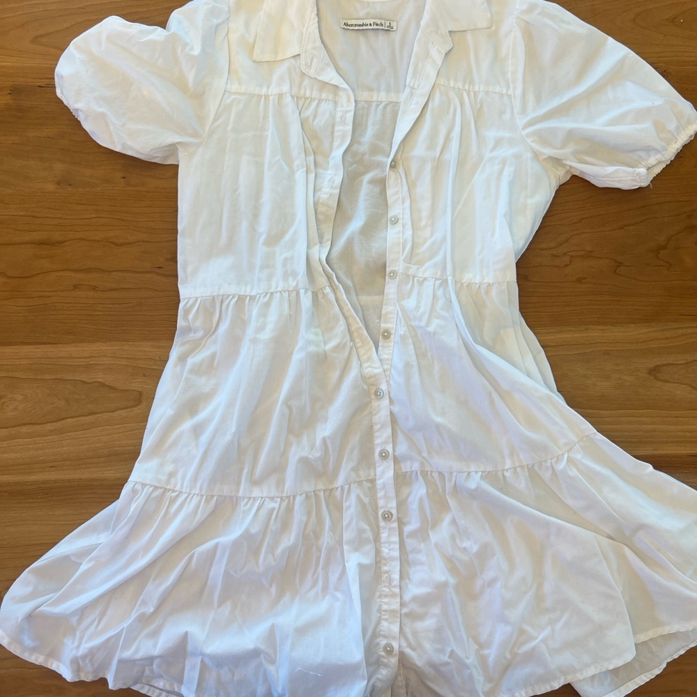 White Button-Up Dress